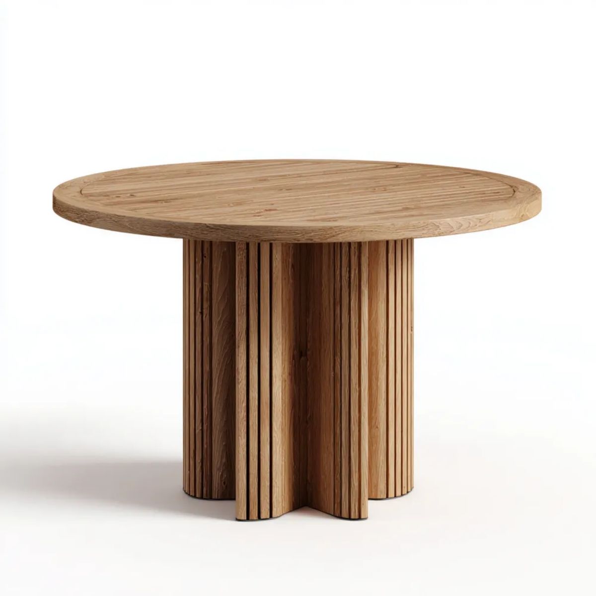 Okrągły stół drewniany z litego naturalnego dębu Ø120 cm, wys. 75 cm