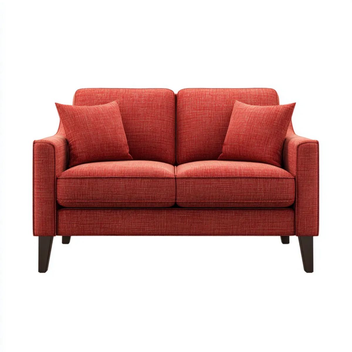 Czerwona sofa dwuosobowa z tapicerką poliestrową 160 x 88 x 86 cm