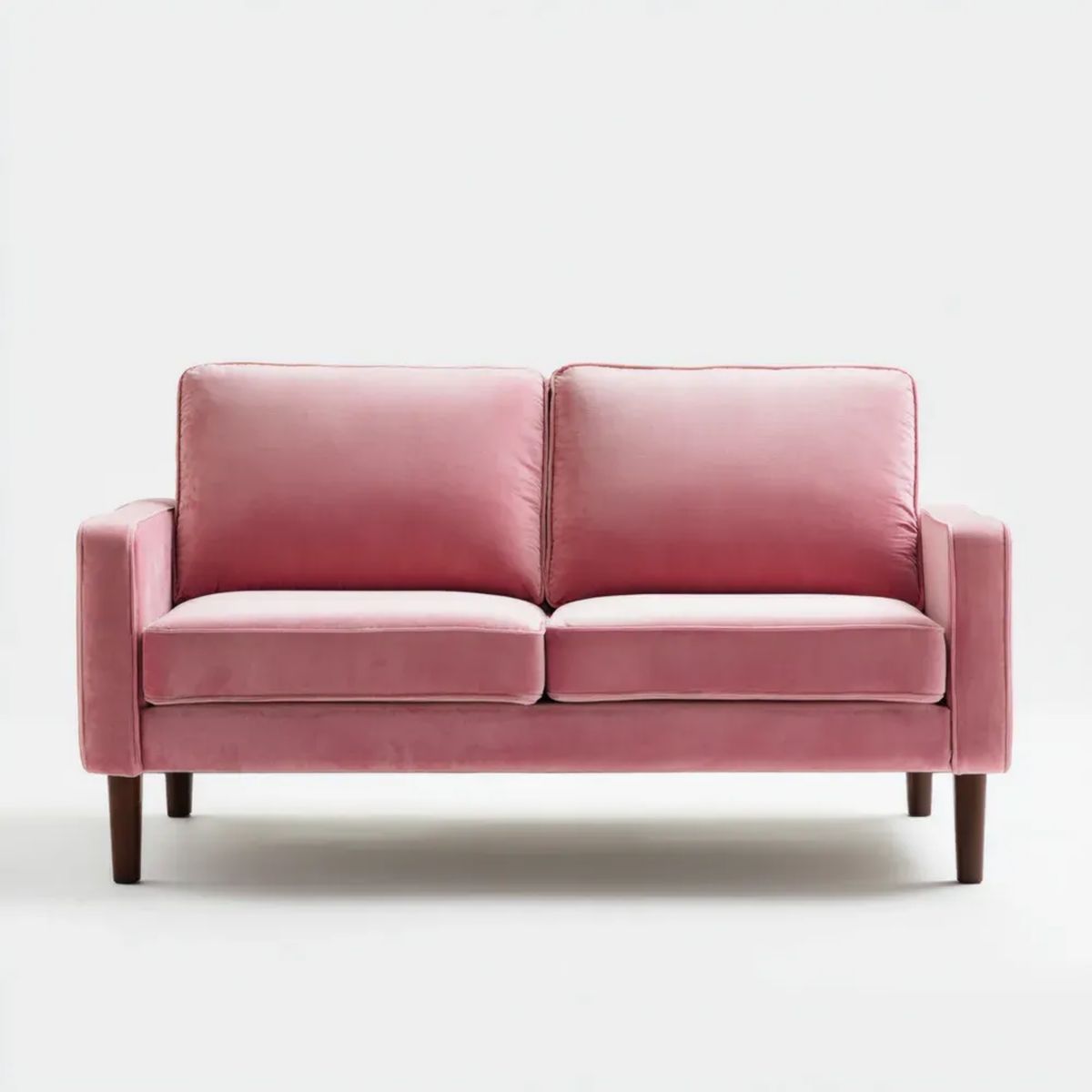 2-osobowa sofa z tkaniny aksamitnej różowa 150 × 82 × 84 cm